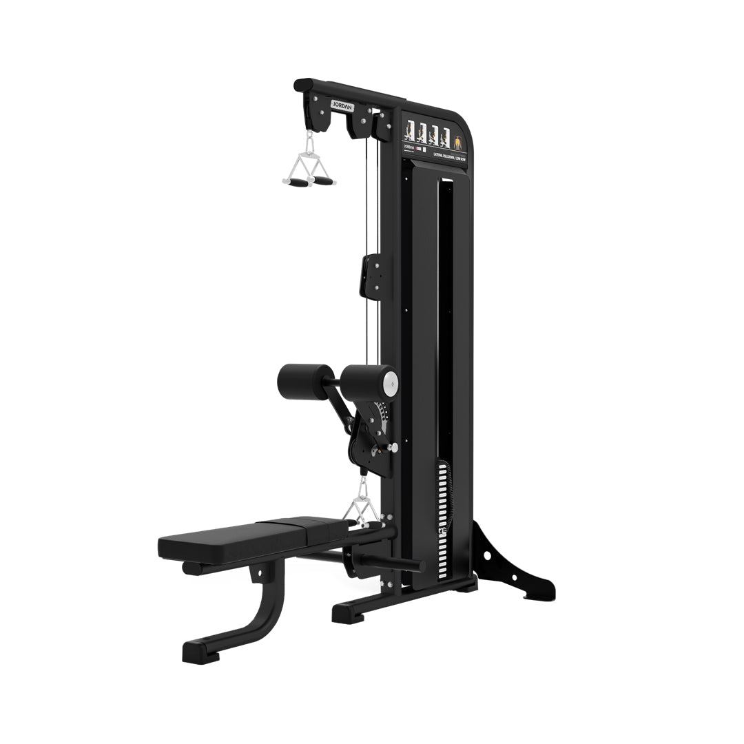 JORDAN Lateral Pulldown Low Row Combination - 125kg Weight Stack - Black - main product view