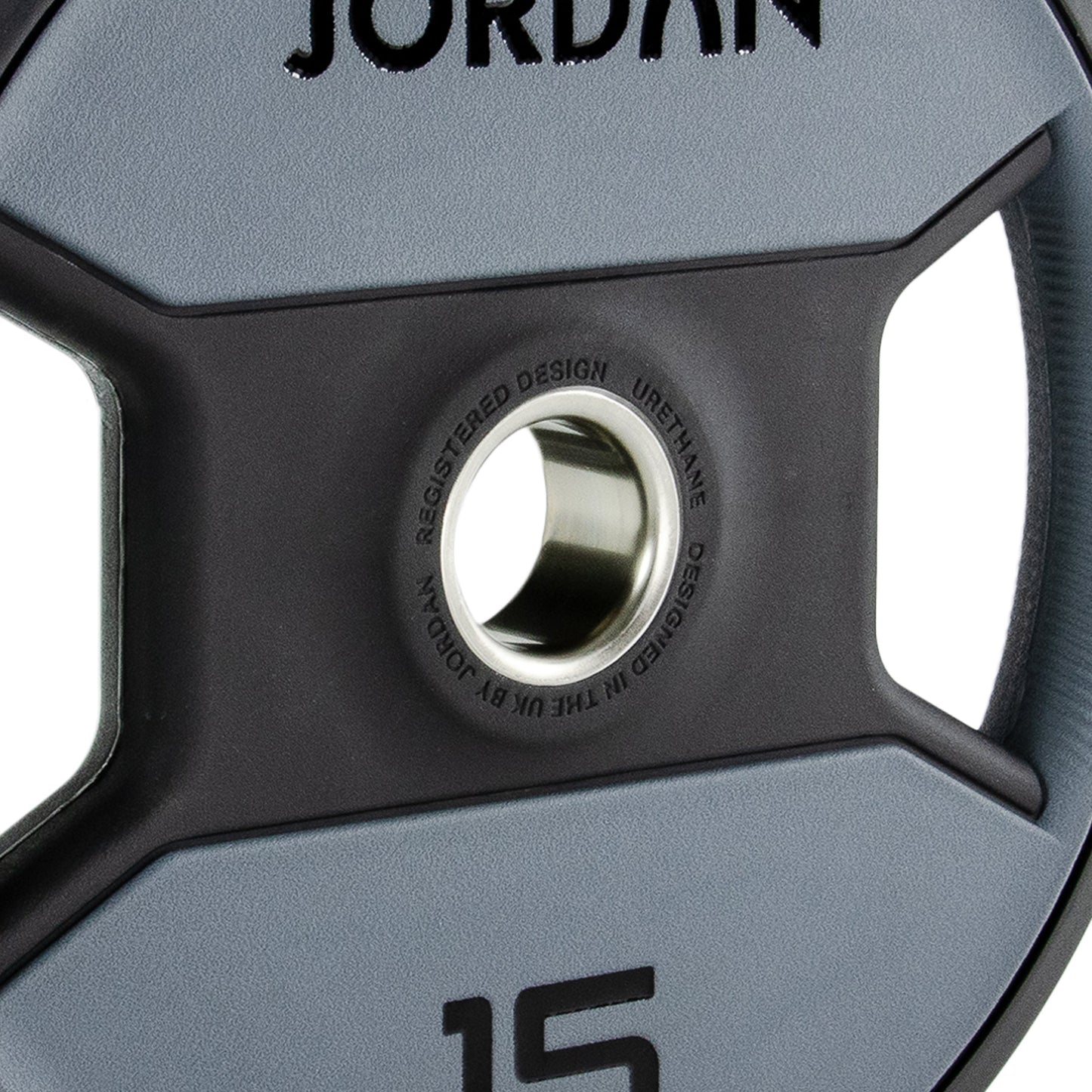JORDAN 1000kg Urethane Dual Grip Olympic Plate Set - detail view
