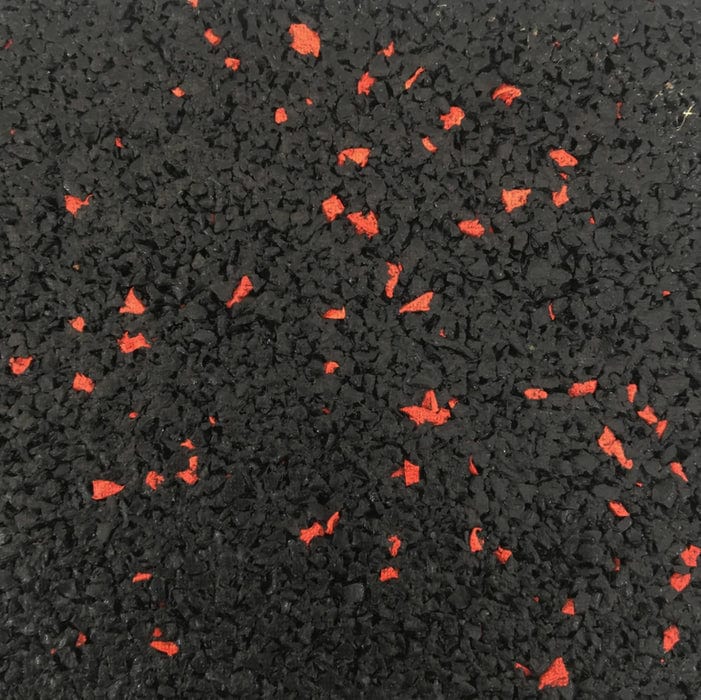 JORDAN Activ Square - Gym Flooring - Black Tile with red fleck 50cm x 50cm x 15mm