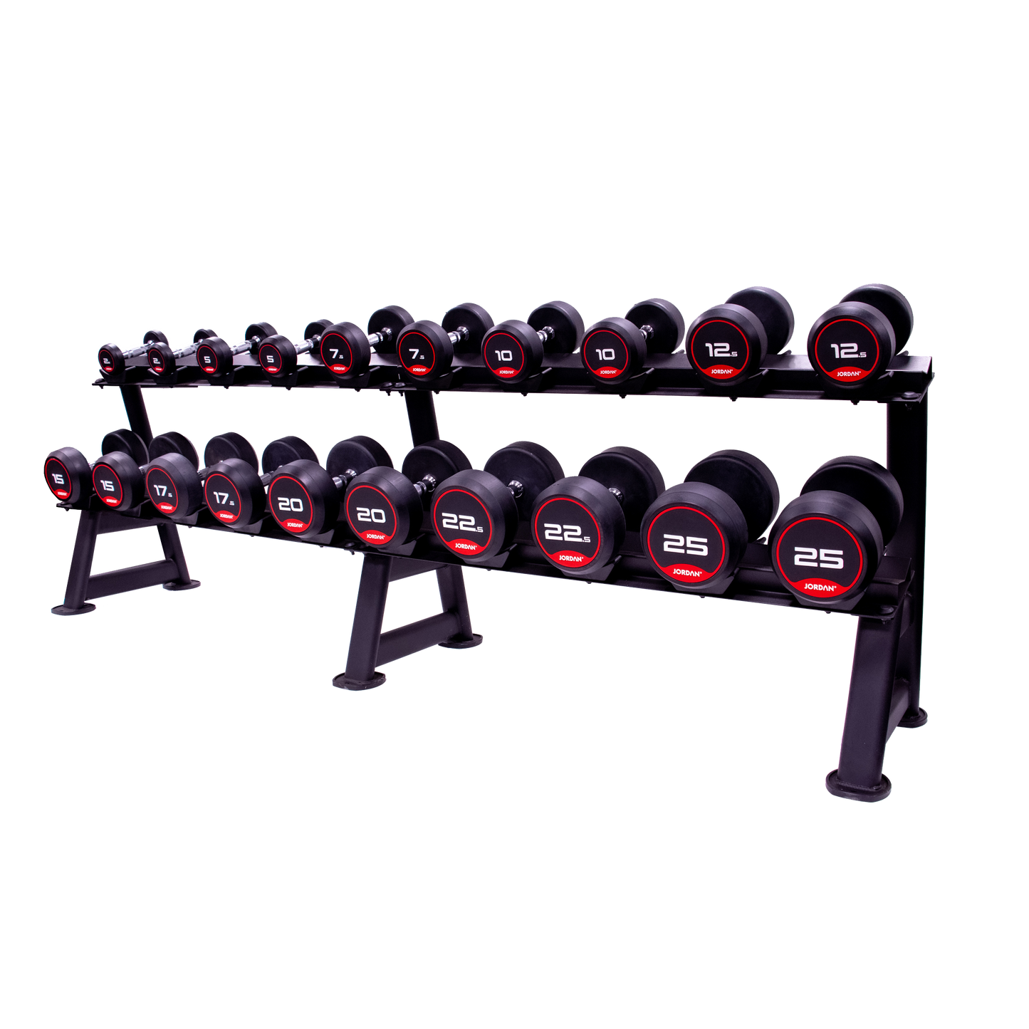 JORDAN 10 pair, 2 tier dumbbell rack with saddles, oval, Black;JORDAN 10 pair, 2 tier dumbbell rack with saddles, oval, Black;JORDAN 10 pair, 2 tier dumbbell rack with saddles, oval, Black;JORDAN 10 pair, 2 tier dumbbell rack with saddles, oval, Black;JORDAN 10 pair, 2 tier dumbbell rack with saddles, oval, Black