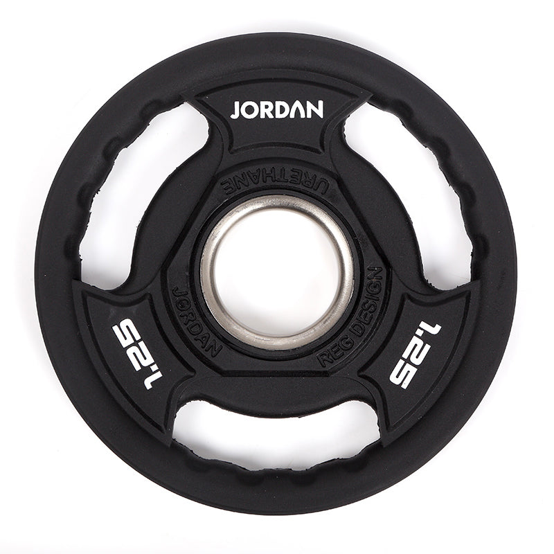 JORDAN urethane Olympic plate set: 1.25 kg urethane Olympic plate. Individual component view, not the complete set quantity.