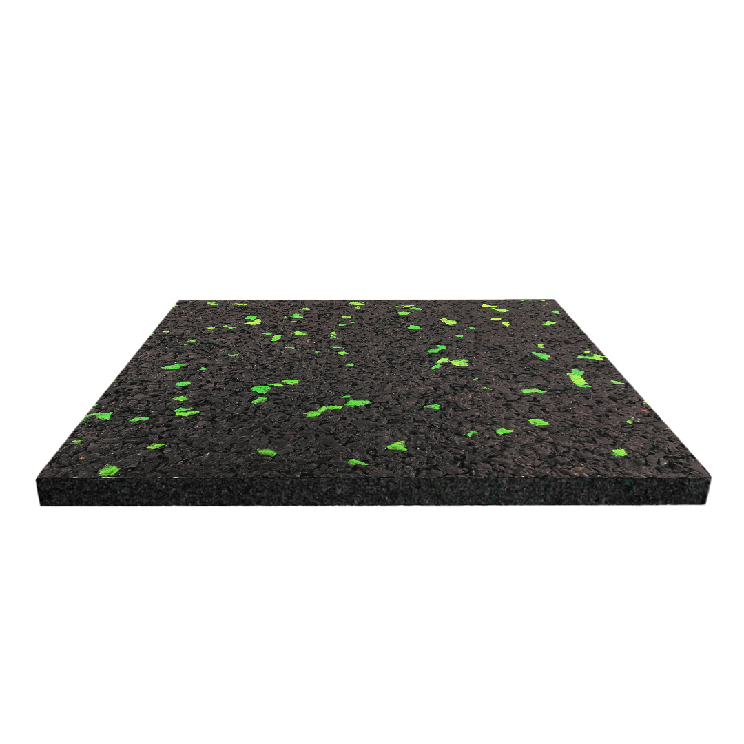 Jordan Activ Square standard black tile with green fleck, 50cm x 50cm x 30mm