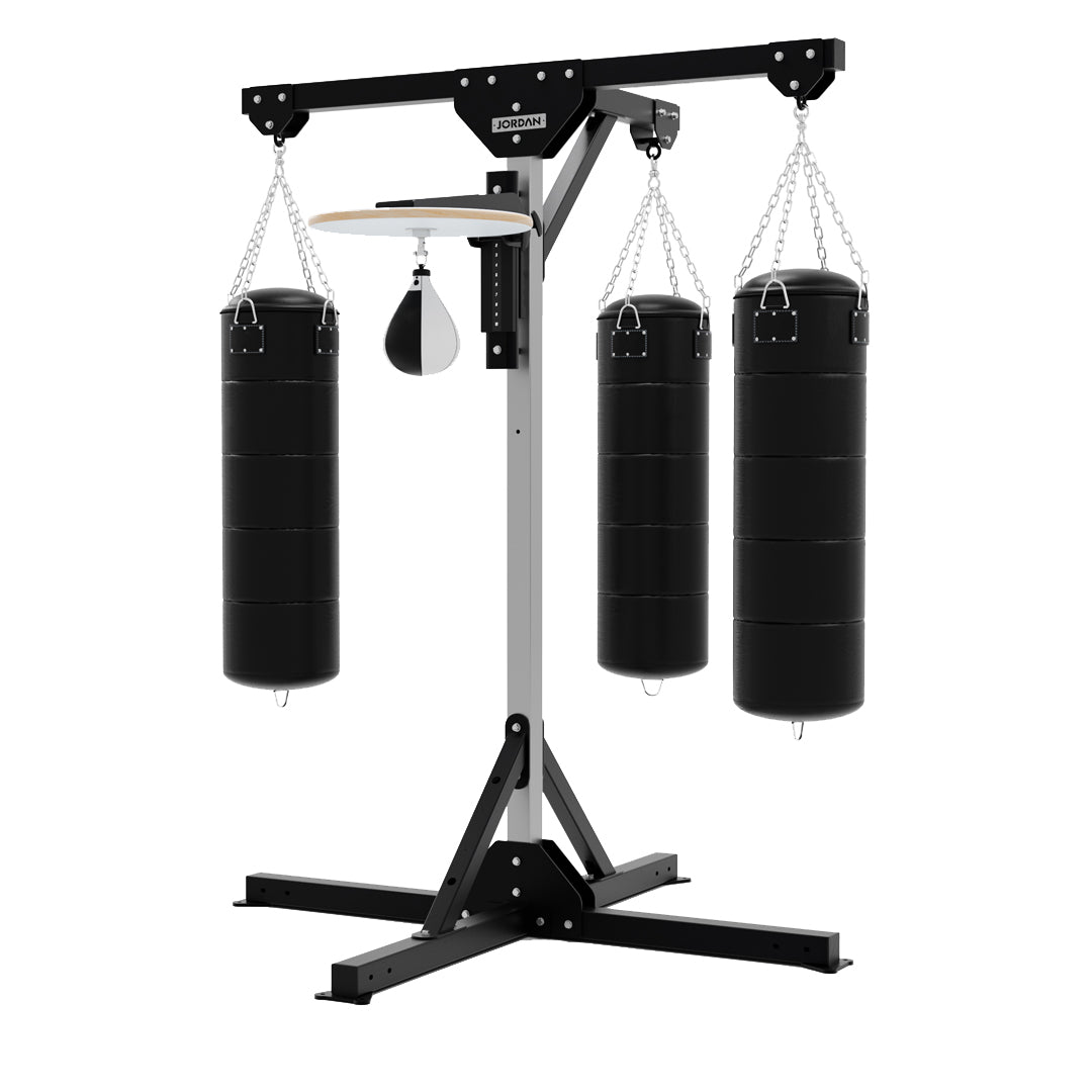 JORDAN  Ultimate 4 station boxing frame - 3 bag arms and speedball platform (punchbags not included) - main product view