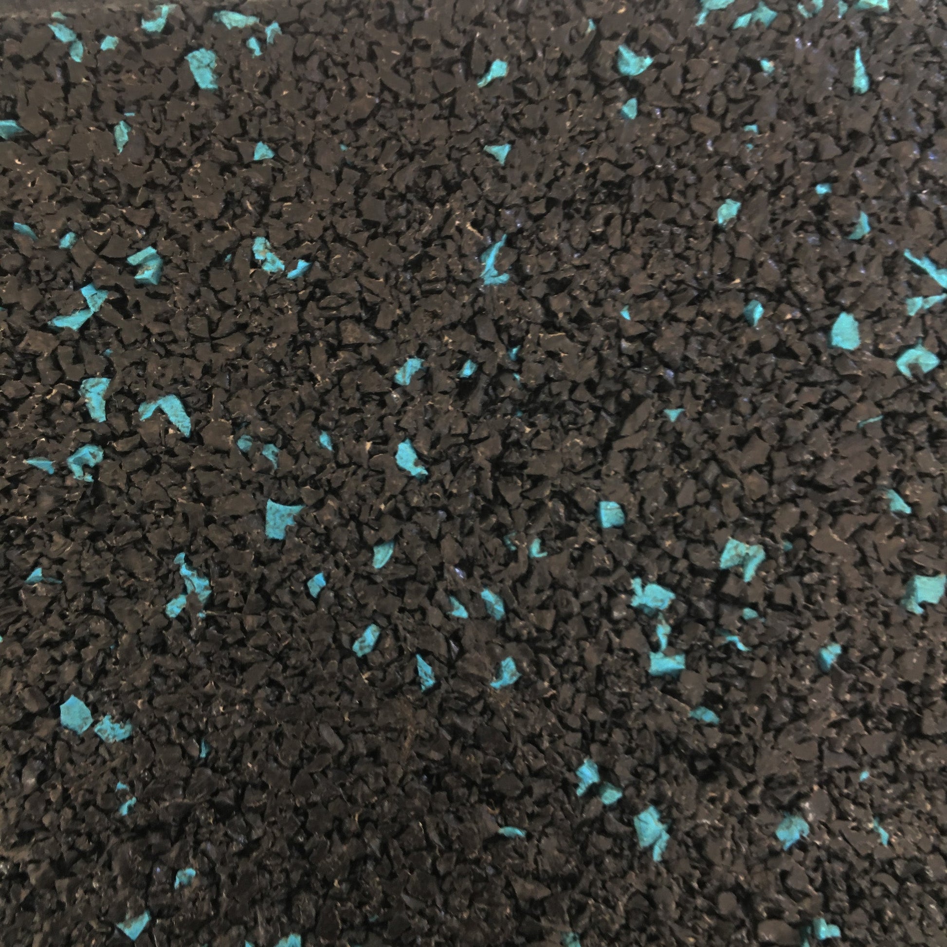 JORDAN Activ Square - Gym Flooring - Black Tile with blue fleck 50cm x 50cm x 15mm - detail view