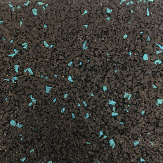 JORDAN Activ Square - Gym Flooring - Black Edge with grey fleck 50cm x 50cm x 15mm - alternate angle