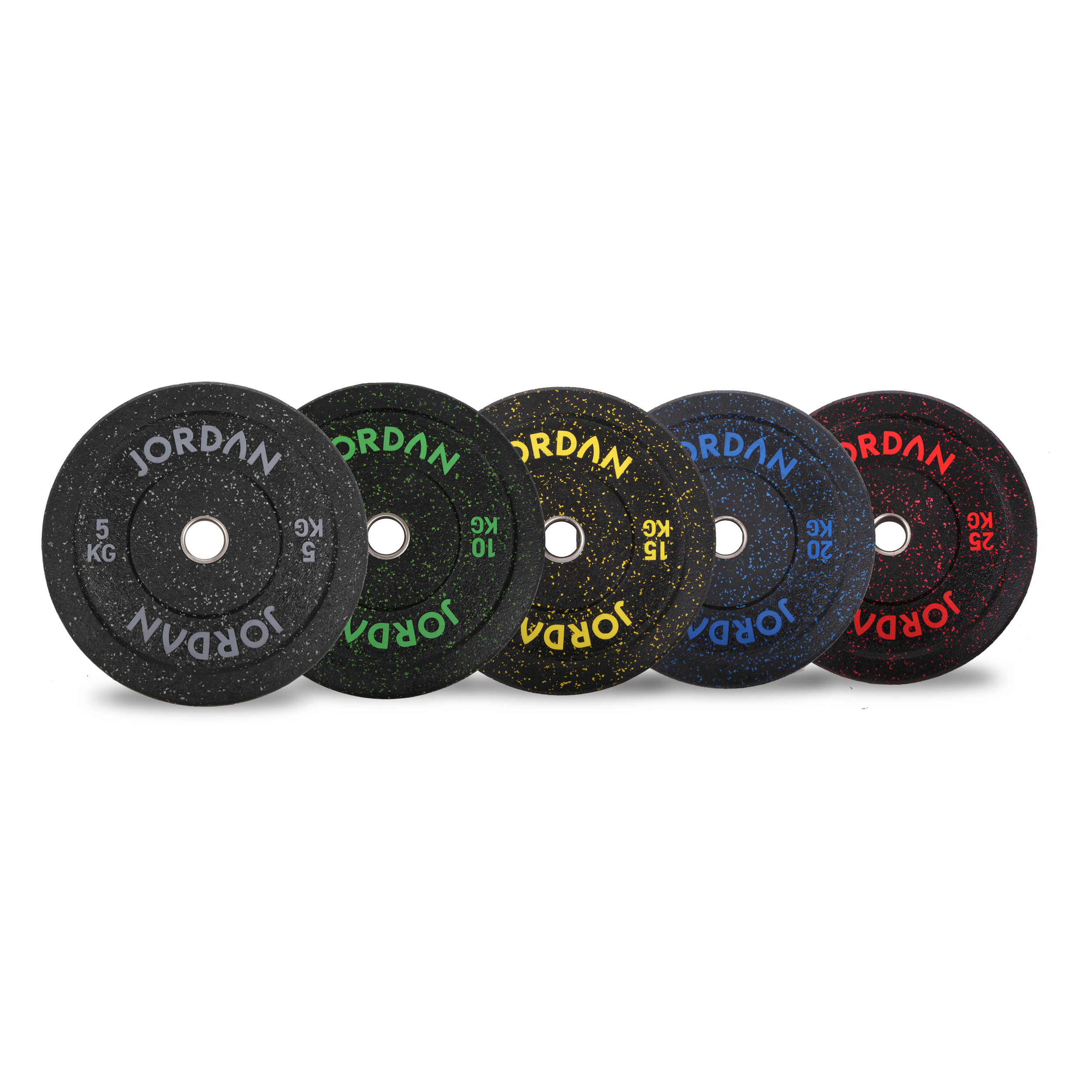 JORDAN HG Fleck Coloured Rubber Bumper Plate 5kg - Grey – AresFit