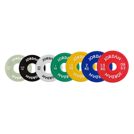 JORDAN  PU Fractional Change Plate Set – 2x2.5kg, 2x2kg, 2x1.5kg, 2x1kg, 2x0.5kg, 2x0.25kg, 2x0.125kg - main product view