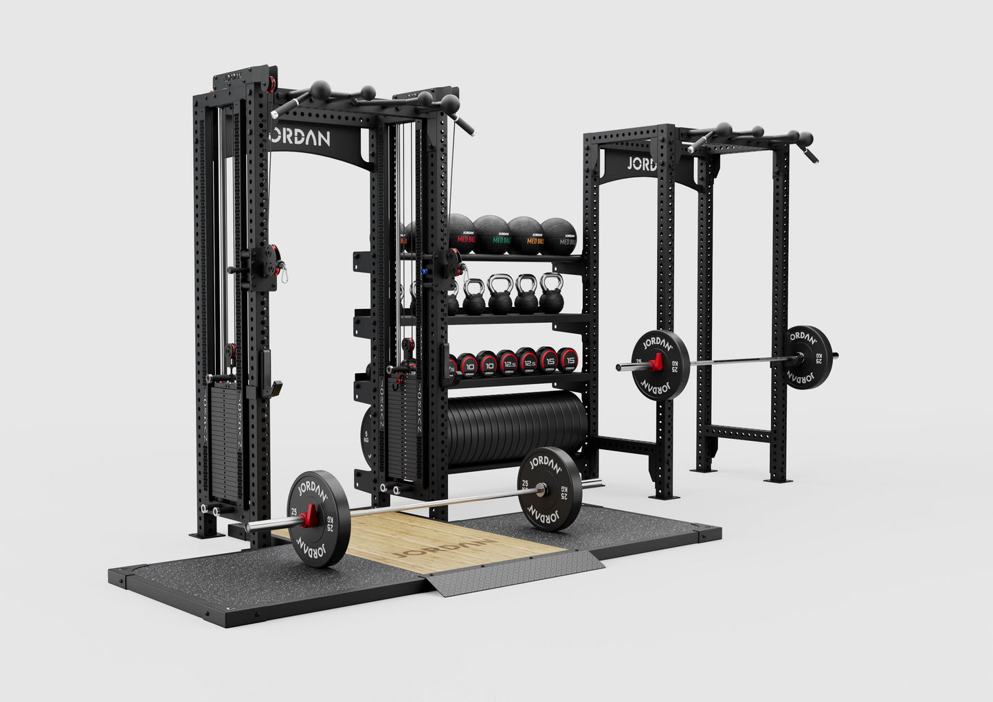 JORDAN J75 Kettlebell & Dumbbells Storage Shelf - 1080mm - view 7