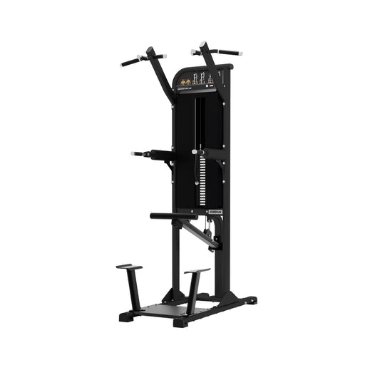 JORDAN Assisted Chin/Dip Station - 100kg Weight Stack - Black - main product view