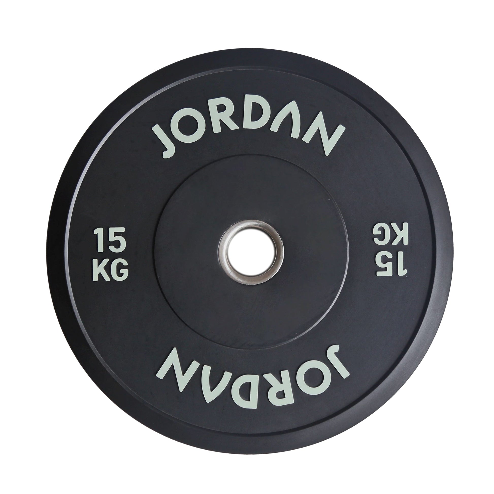 JORDAN 15kg Black Rubber Bumper Plate - main product view