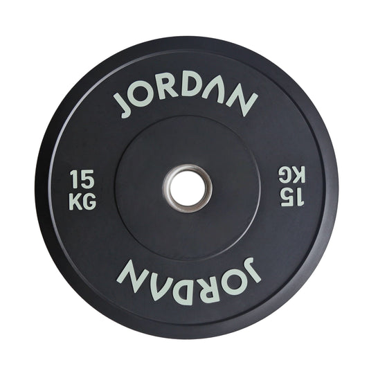 JORDAN 15kg Black Rubber Bumper Plate - main product view
