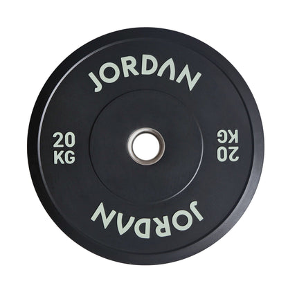 JORDAN 20kg Black Rubber Bumper Plate - main product view