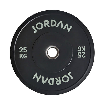 JORDAN 25kg Black Rubber Bumper Plate - main product view