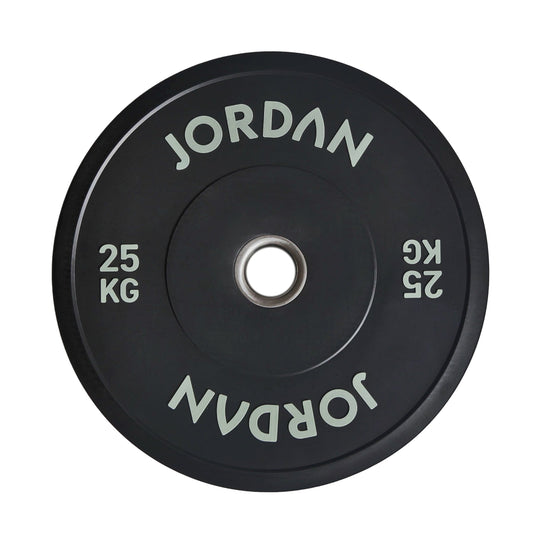 JORDAN 25kg Black Rubber Bumper Plate - main product view