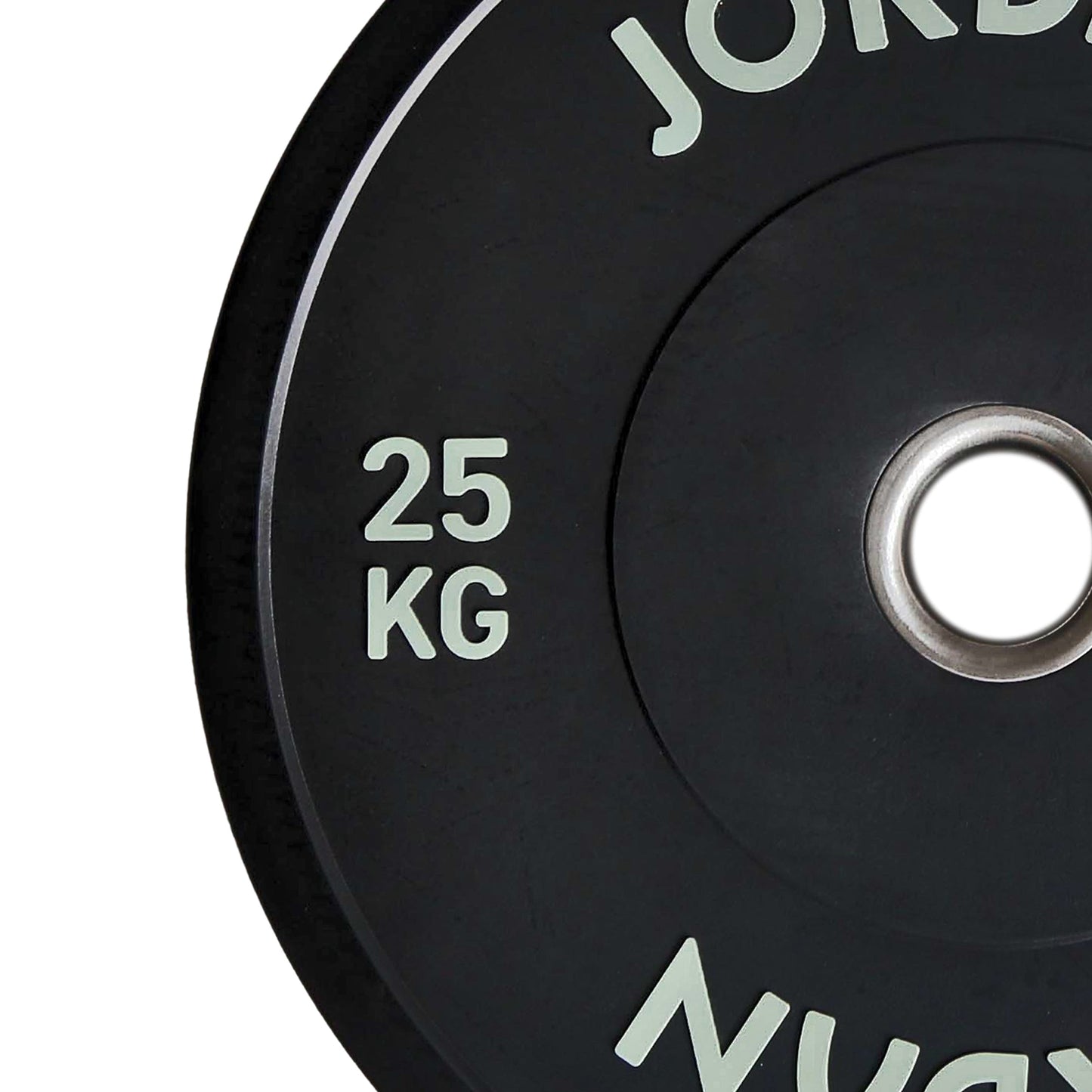 JORDAN 100kg Black Rubber Bumper Plate Set - 2x5kg, 2x10kg, 2x15kg, 2x20kg - alternate angle