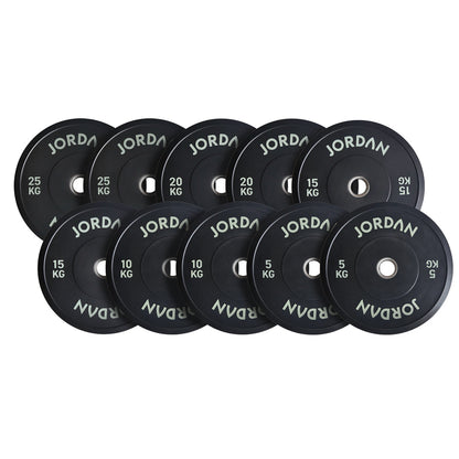 JORDAN 10kg Black Rubber Bumper Plate - AresFit