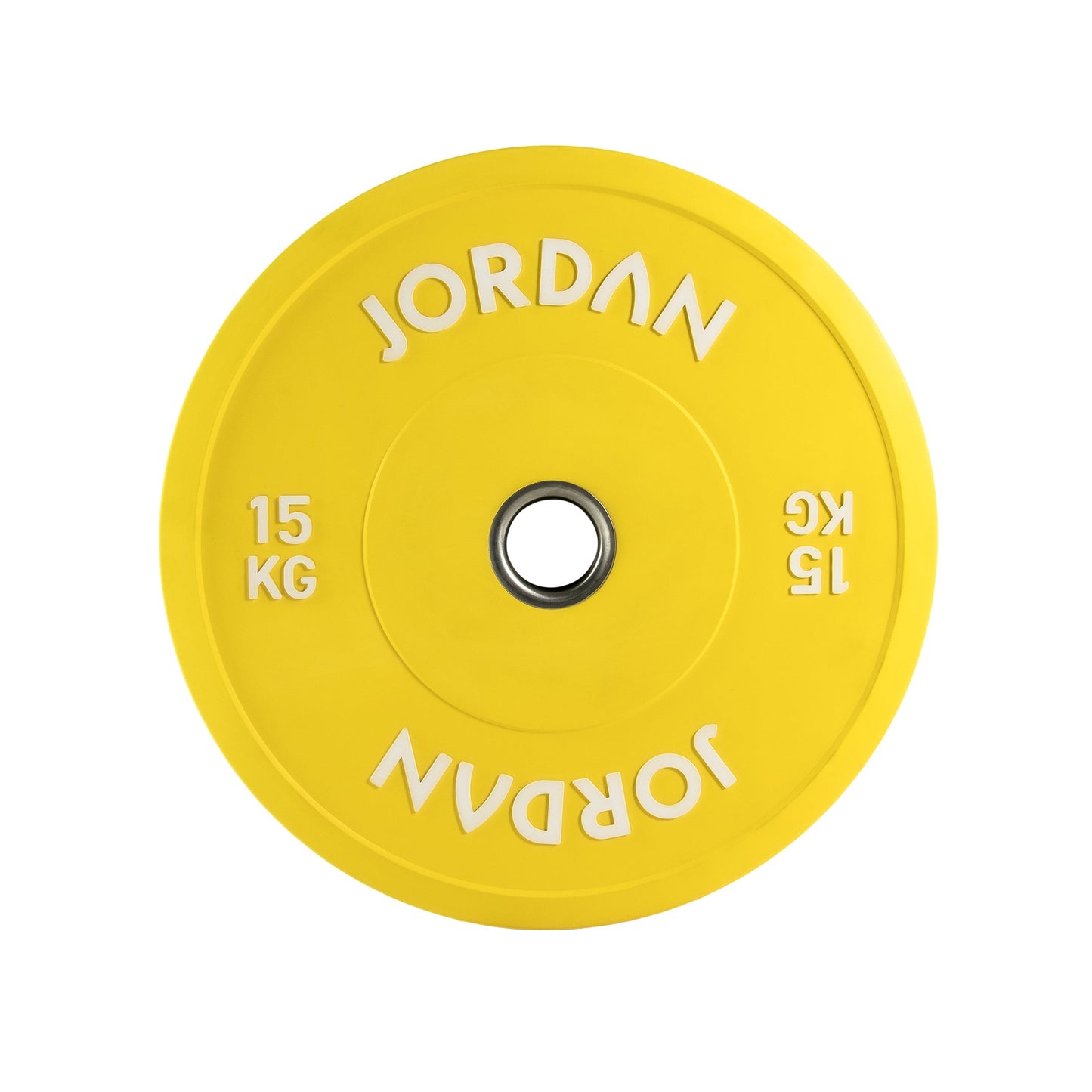 JORDAN 5kg Coloured Rubber Bumper Plate - Black - AresFit