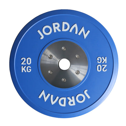 JORDAN 20kg Coloured Rubber Calibrated Competition Plate - Blue - main product view
