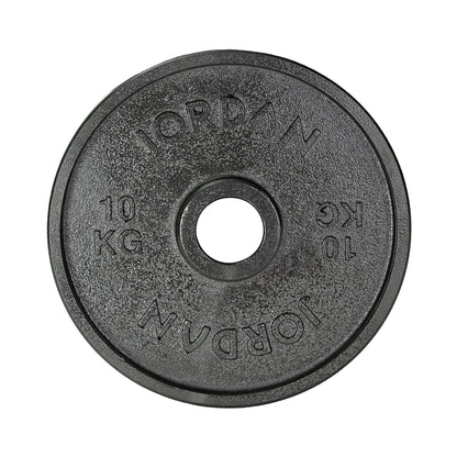 JORDAN 200kg Deep Dish Olympic Weight Plate Set - 4x2.5kg, 6x5kg, 4x10kg, 2x15kg, 2x20kg, 2x25kg - AresFit