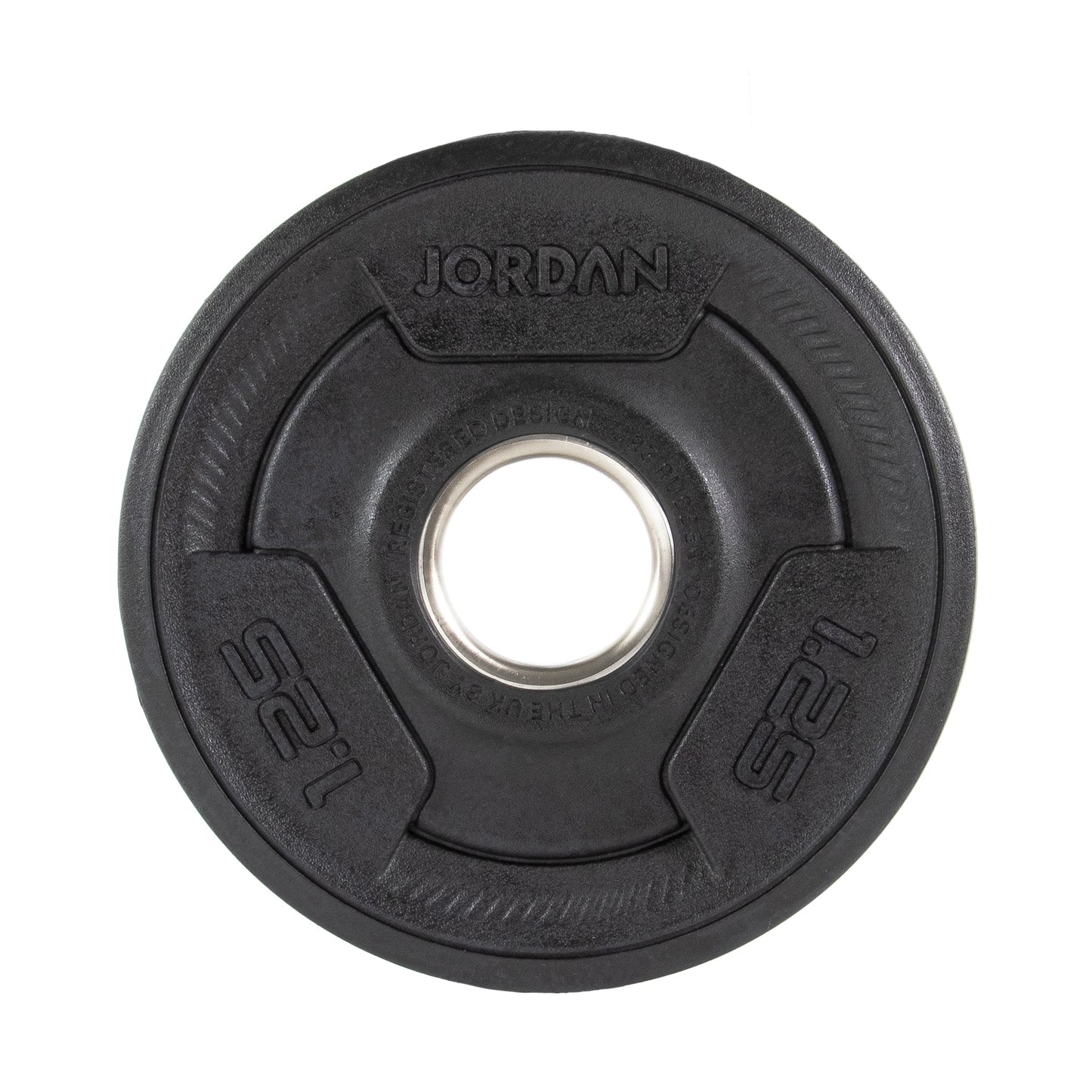 JORDAN 1.25kg Rubber Tri Grip Olympic Plate - main product view