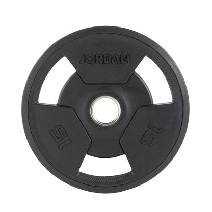 JORDAN 15kg Rubber Tri Grip Olympic Plate - main product view