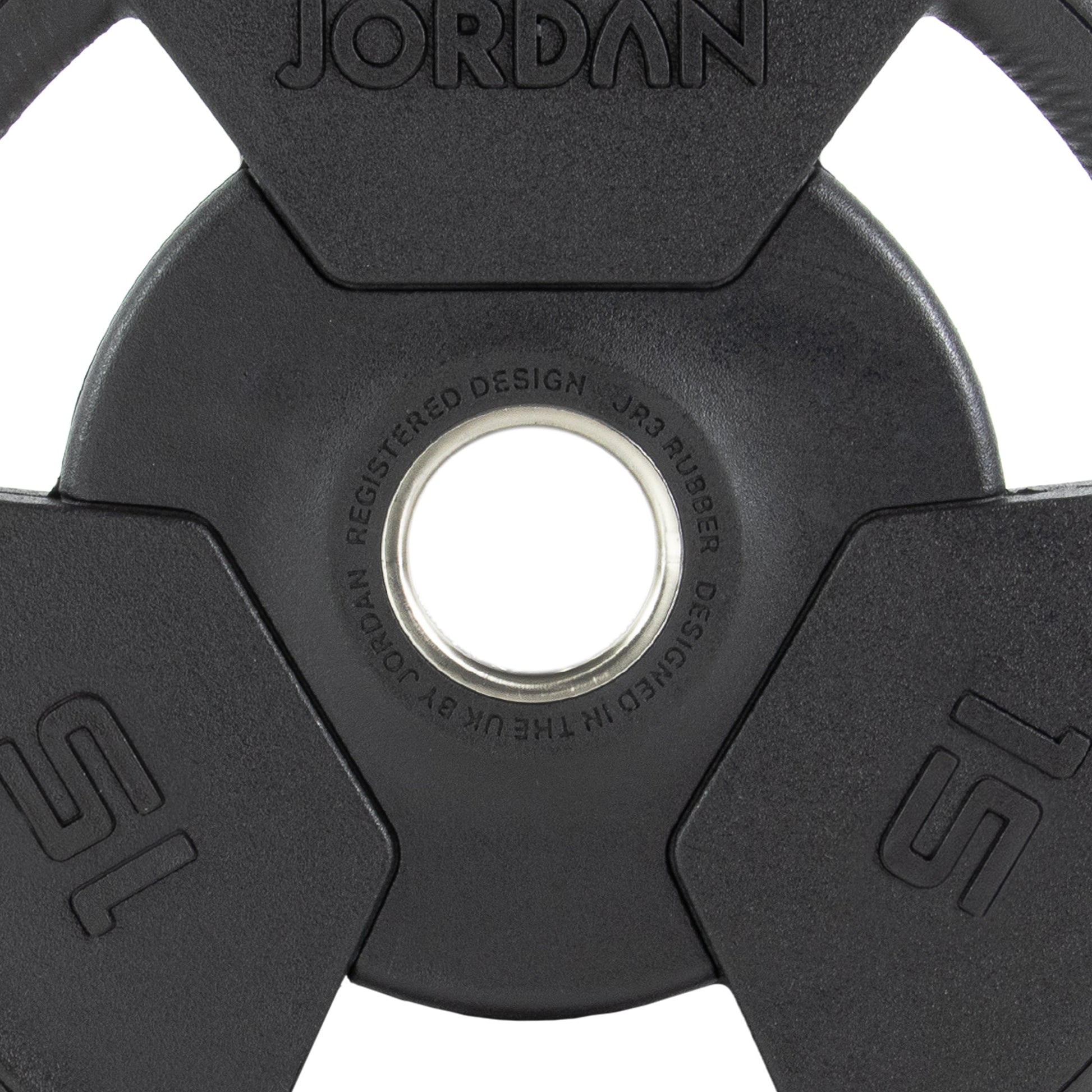 JORDAN 300kg Rubber Tri Grip Olympic Plate Set - AresFit