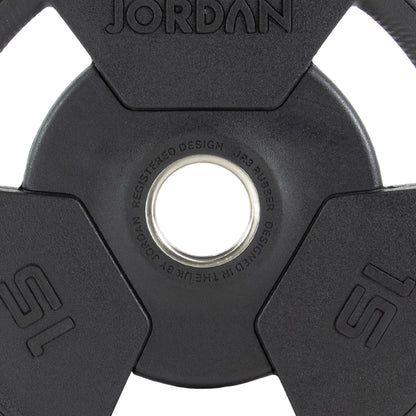 JORDAN 1000kg Rubber Tri Grip Olympic Plate Set - AresFit