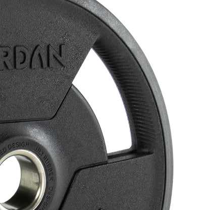 JORDAN 1000kg Rubber Tri Grip Olympic Plate Set - alternate angle