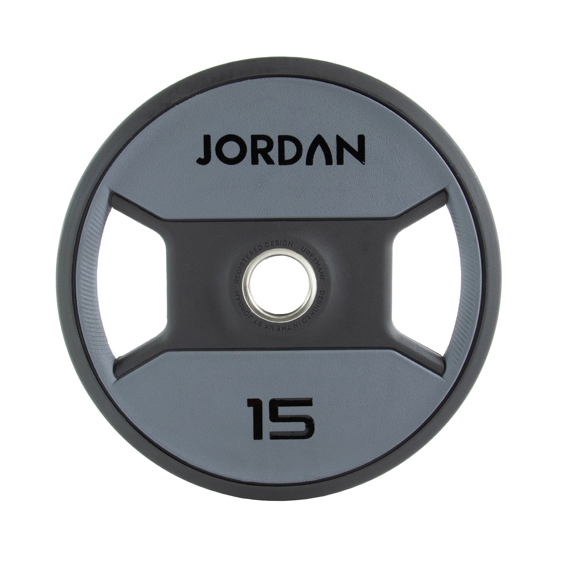 JORDAN 15kg Urethane Dual Grip Olympic Plate - main product view