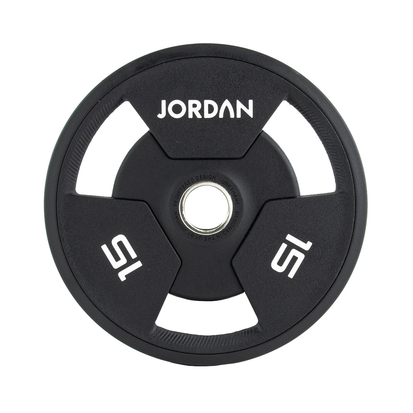 JORDAN 15kg Urethane Tri Grip Olympic Plate - main product view