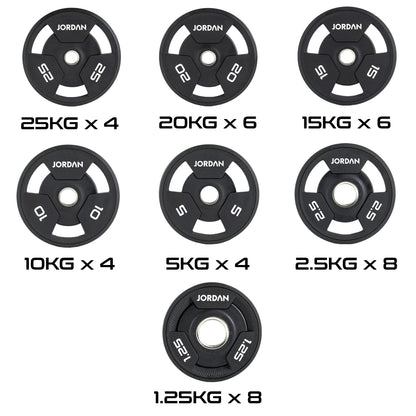 JORDAN 2.5kg Urethane Tri Grip Olympic Plate - AresFit