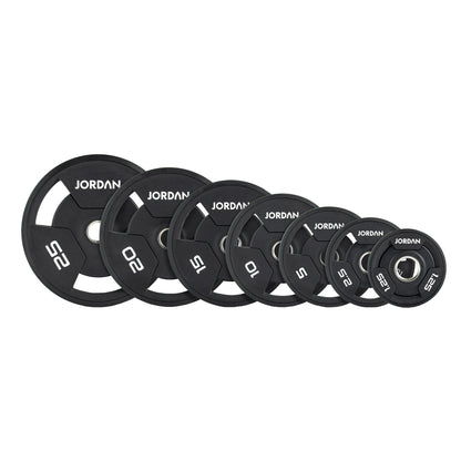 JORDAN 15kg Urethane Tri Grip Olympic Plate - detail view