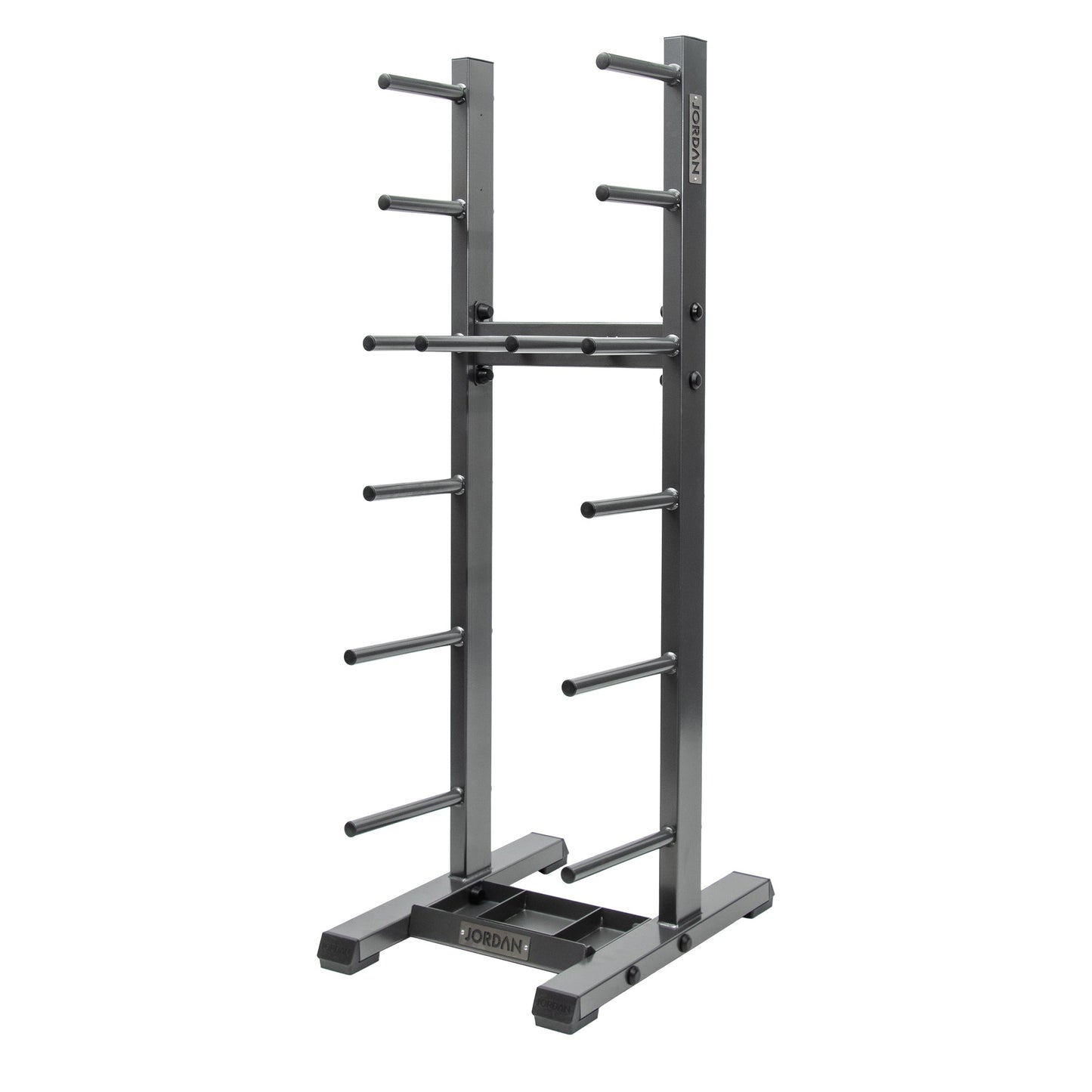 JORDAN 30 x Ignite Pump X Urethane Studio Barbell sets and grey rack - Colour Coded - alternate angle