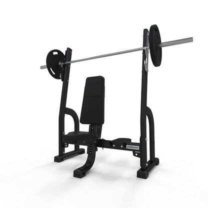 Olympic Shoulder Press Bench Jordan Fitness Black;Olympic Shoulder Press Bench Jordan Fitness Grey