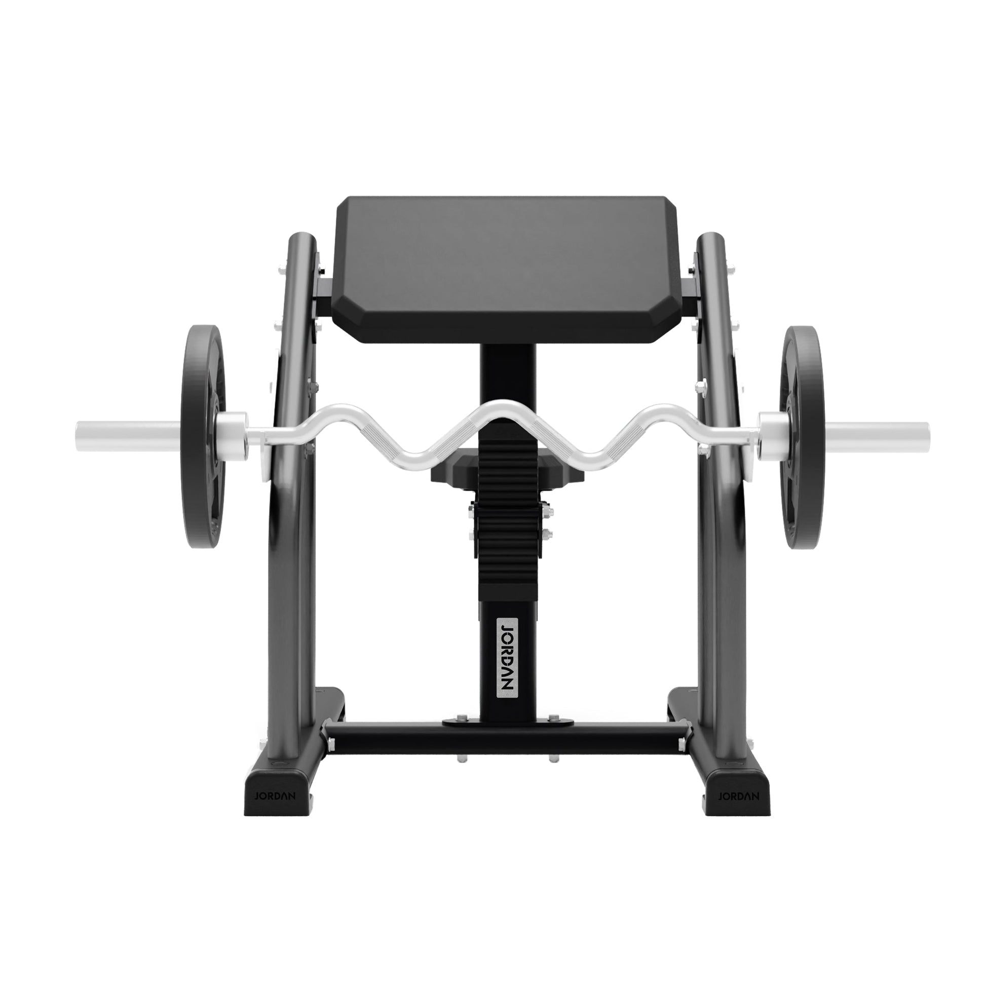 JORDAN Seated Preacher Curl Bench - Grey - alternate angle