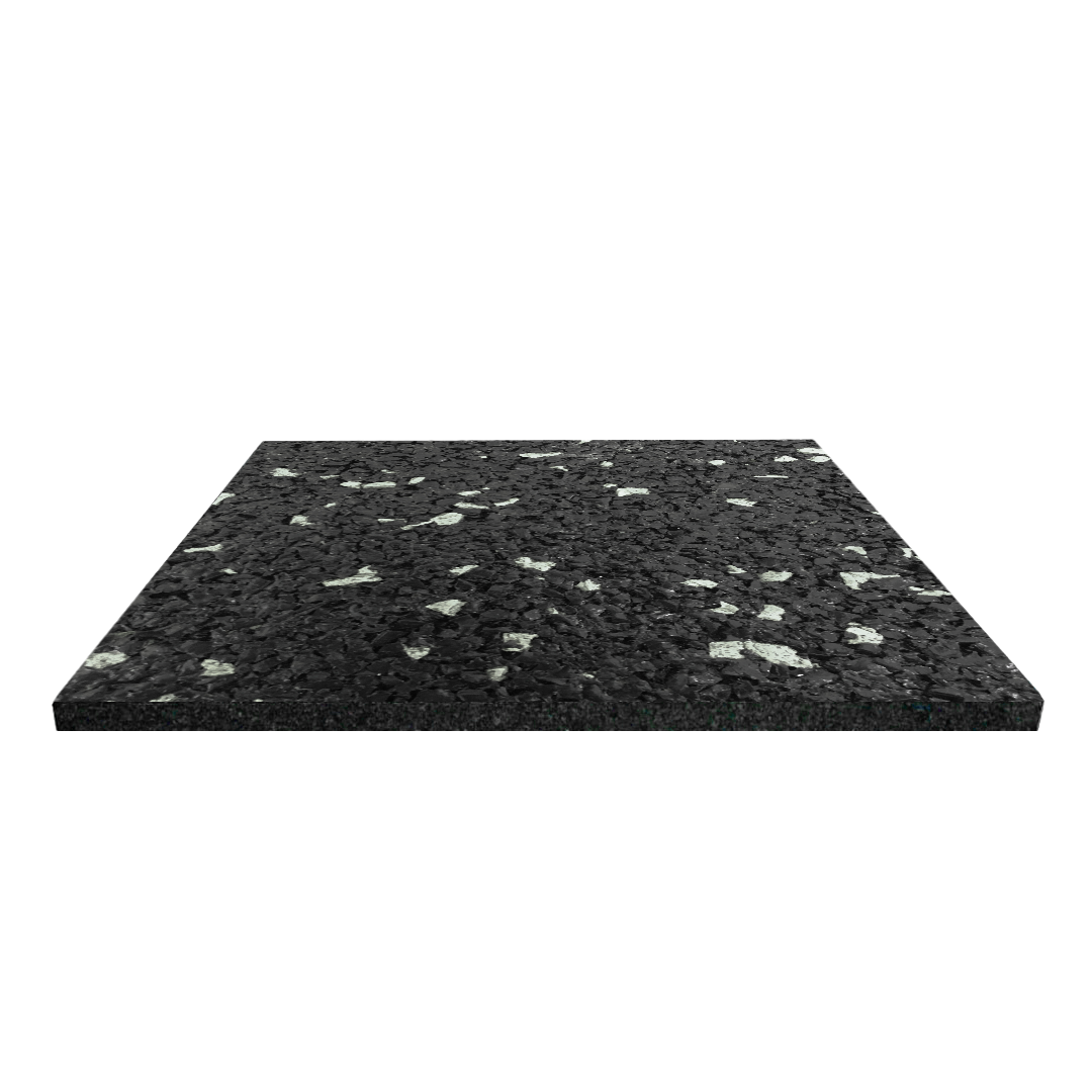 JORDAN Activ Square - Gym Flooring - Black Tile with grey fleck 50cm x 50cm x 15mm - main product view