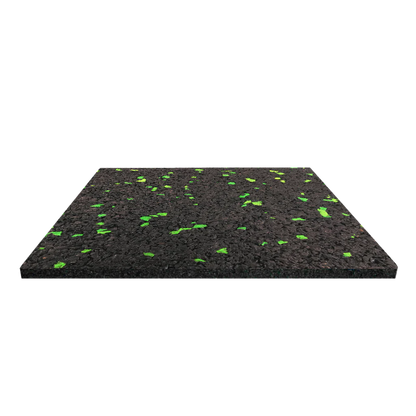 JORDAN Activ Square - Gym Flooring - Black Corner with green fleck 50cm x 50cm x 30mm;JORDAN Activ Square - Gym Flooring - Black Corner with green fleck 50cm x 50cm x 30mm 