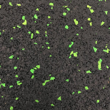 JORDAN Activ Square - Gym Flooring - Black Corner with green fleck 50cm x 50cm x 30mm;JORDAN Activ Square - Gym Flooring - Black Corner with green fleck 50cm x 50cm x 30mm 