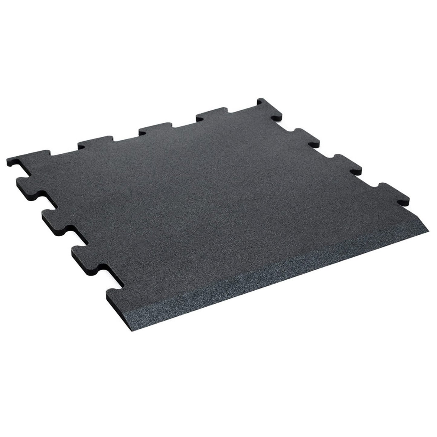 JORDAN Activ Puzzle -  Interlocking Gym Flooring - Black  Edge Tile 100cm x 100cm x 10mm - detail view