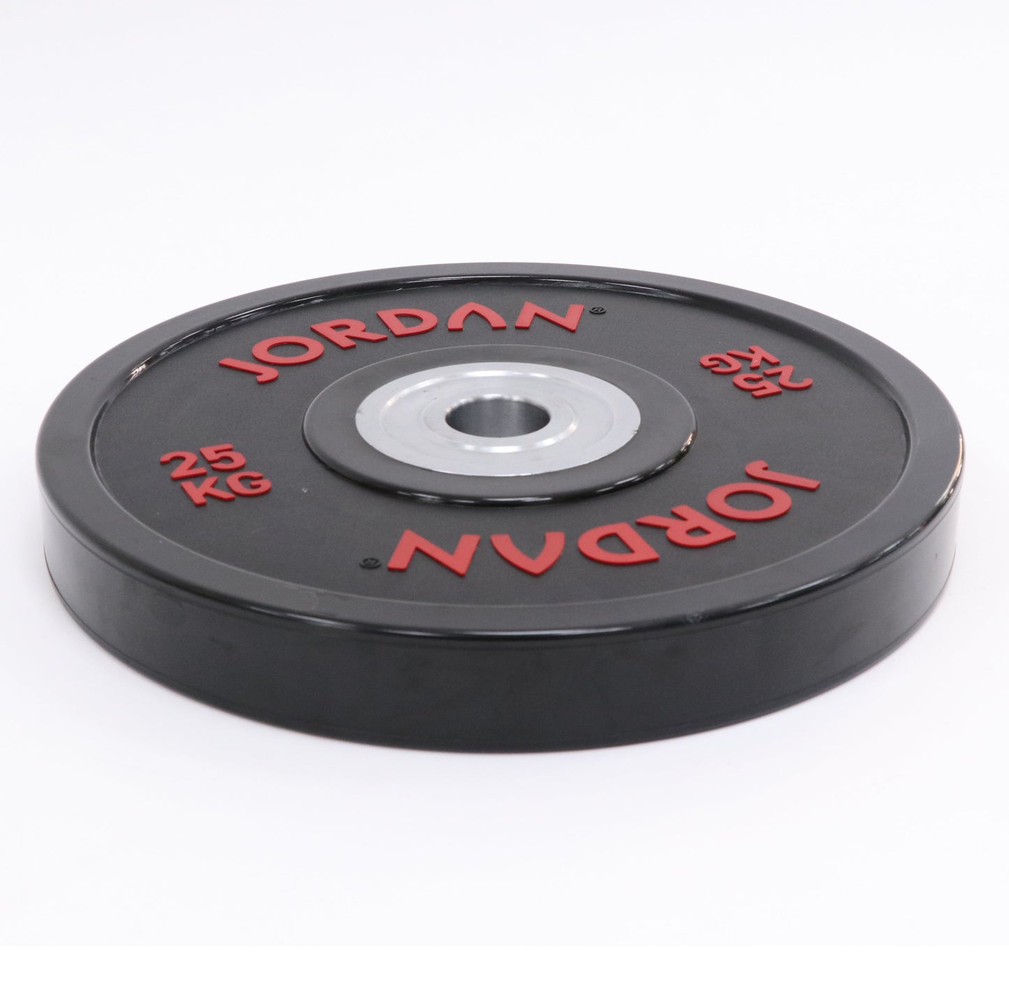 JORDAN 20kg Urethane Competition Plate - Black with Blue text - AresFit