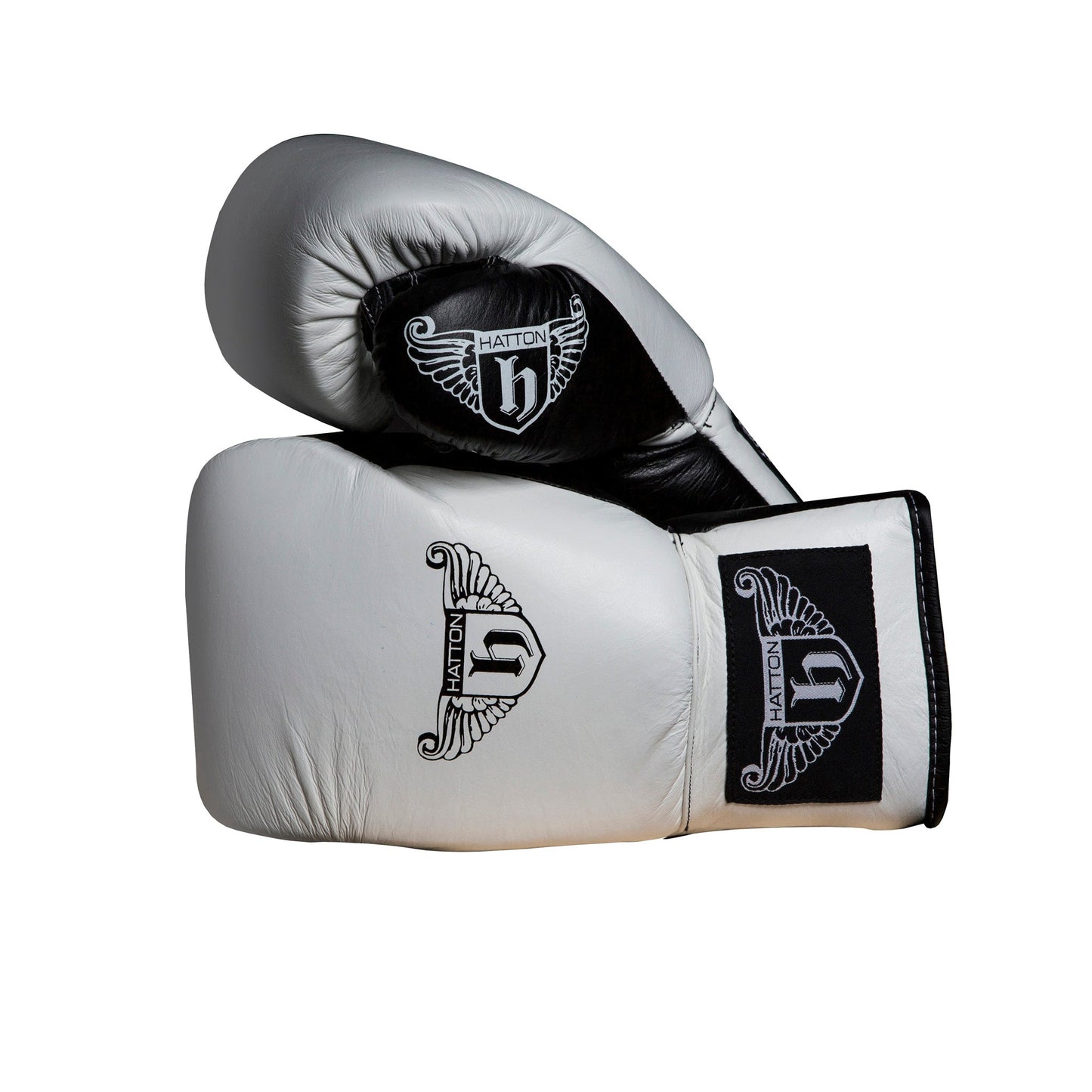 Hatton Pro Sparring Leather Lace Up Glove (pair) White 12oz