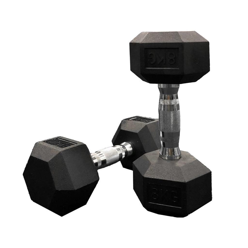 Rubber Hex Dumbbell Jordan Fitness;Rubber Hex Dumbbell Jordan Fitness;Rubber Hex Dumbbell Jordan Fitness 8kg