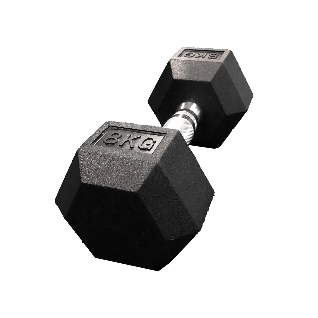 Rubber Hex Dumbbell Jordan Fitness;Rubber Hex Dumbbell Jordan Fitness;Rubber Hex Dumbbell Jordan Fitness 8kg