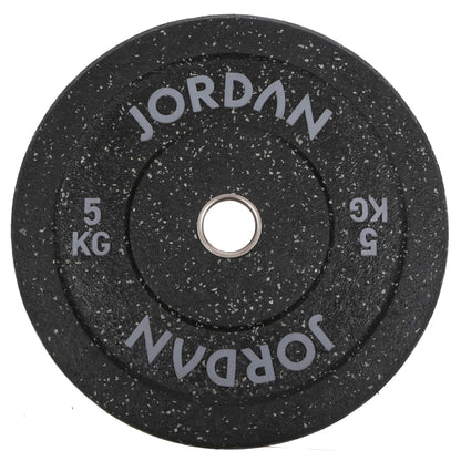 JORDAN HG Fleck Coloured Rubber Bumper Plate 20kg - Blue - AresFit