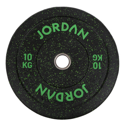 JORDAN HG Fleck Coloured Rubber Bumper Plate 20kg - Blue - AresFit