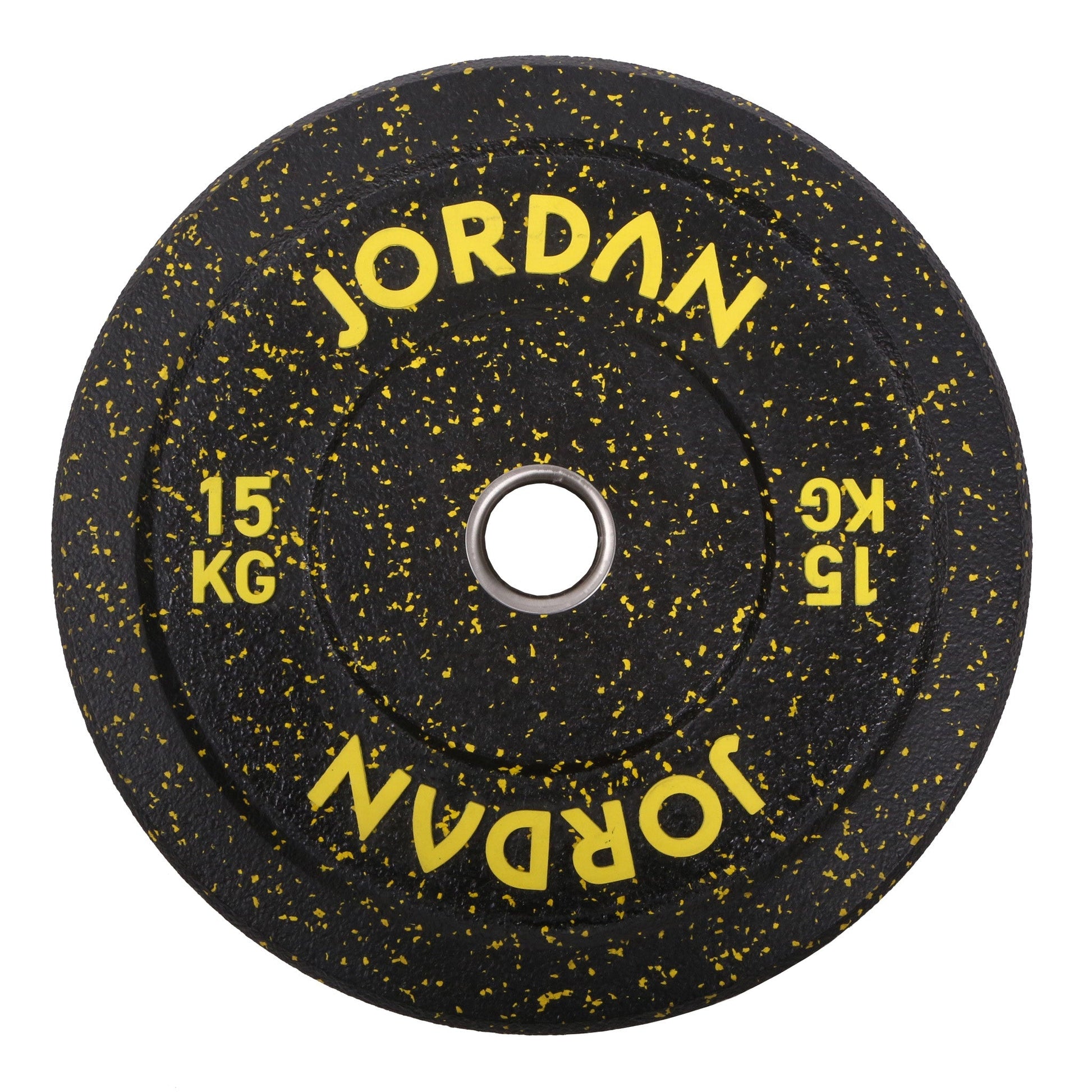 JORDAN HG Fleck Coloured Rubber Bumper Plate 15kg - Yellow - main product view