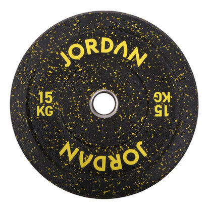 JORDAN HG Fleck Coloured Rubber Bumper Plate 15kg - Yellow - main product view