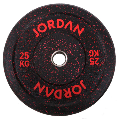 JORDAN HG Fleck Coloured Rubber Bumper Plate 20kg - Blue - AresFit