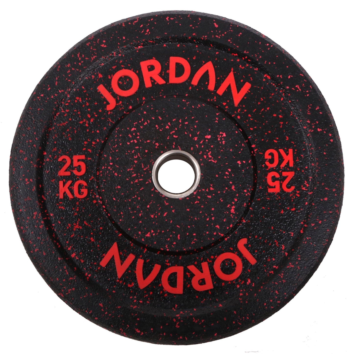 JORDAN HG Fleck Coloured Rubber Bumper Plate 25kg - Red - main product view