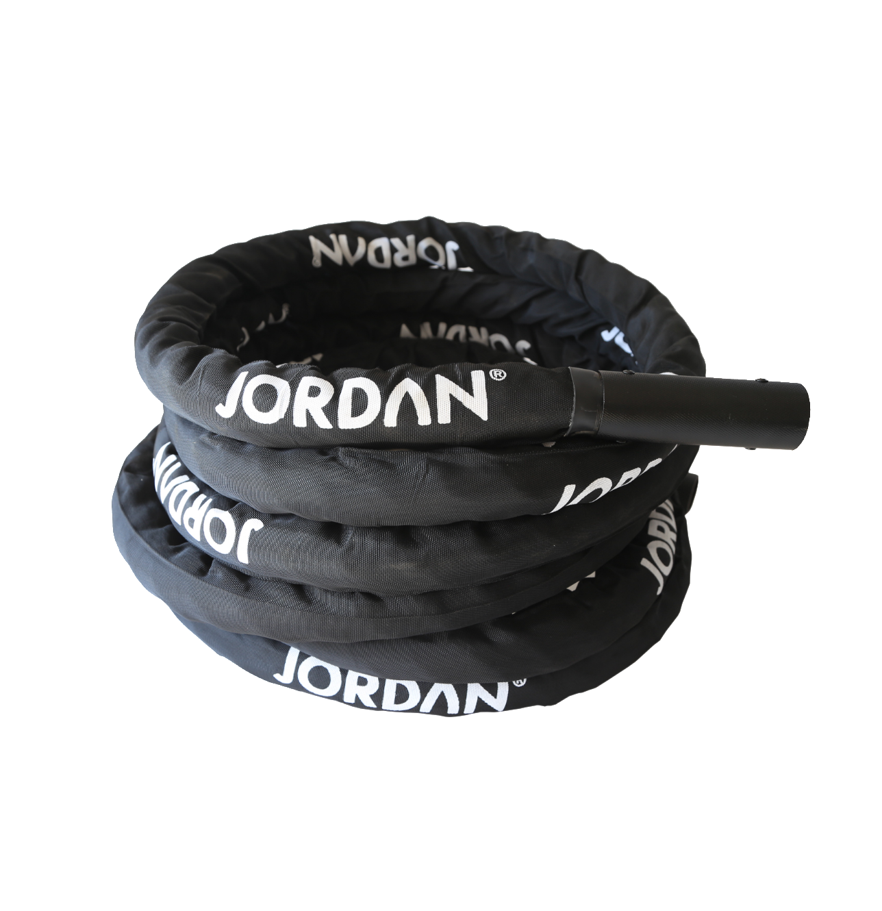 JORDAN 38mm diameter, approx. 30ft/9m Black Battle Rope - alternate angle